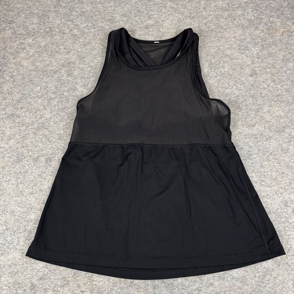 Lululemon Fast As Light 2-In-1 Tank W1NHMS Luxtreme Light Black Womens 10
